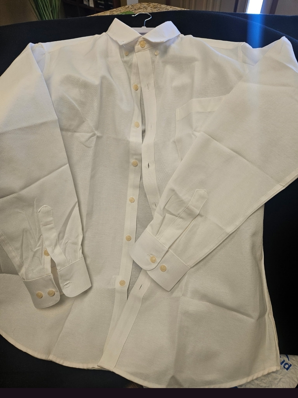 Men's White Long-Sleeve Dress Shirt – Tailored Button-Down